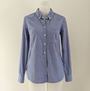 GAP Oxford Shirt, Blue Pinstripe, XS